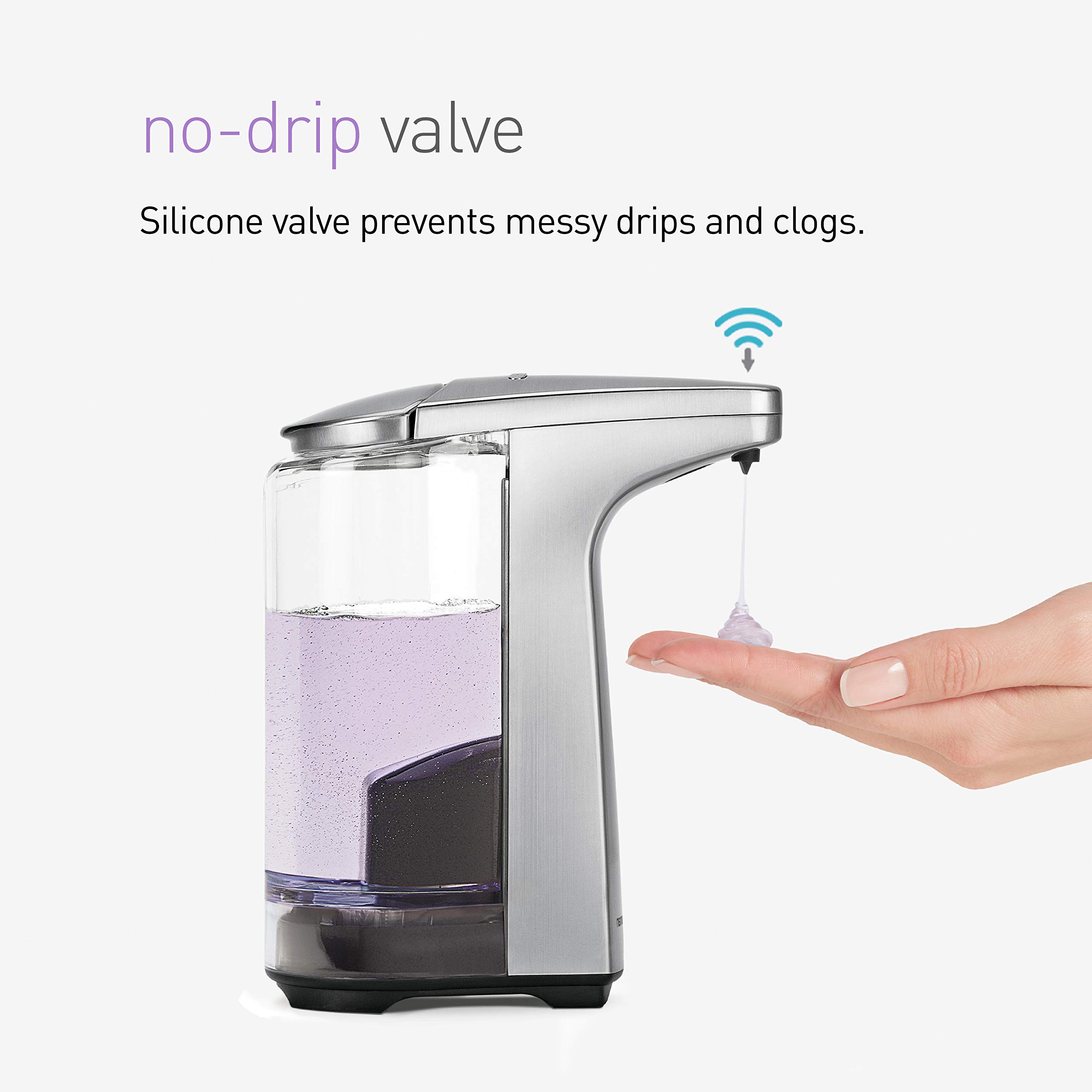 simplehuman-st1018-sensorspender-237-ml-wei-seifenspender image 5