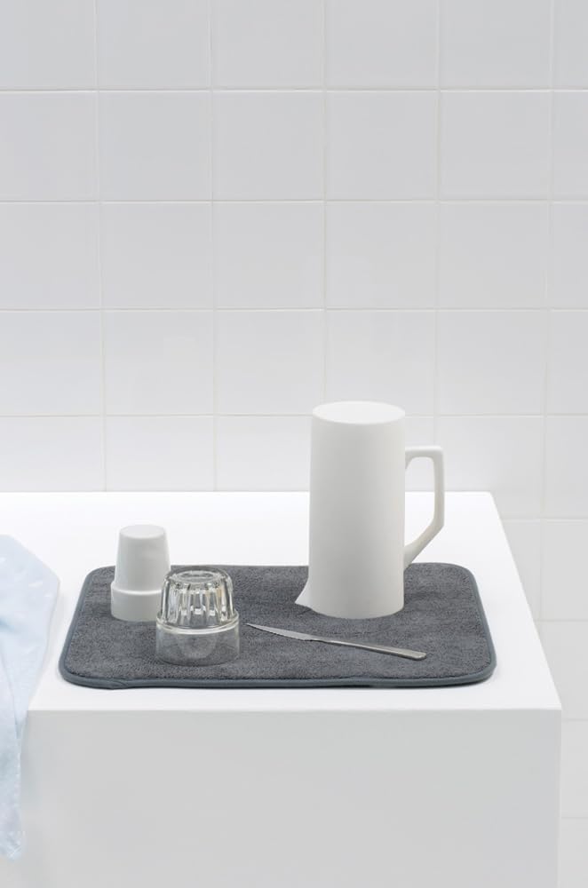 brabantia-trockenmatte-mikrofaser-dunkelgrau-faltbar-43cm image 2