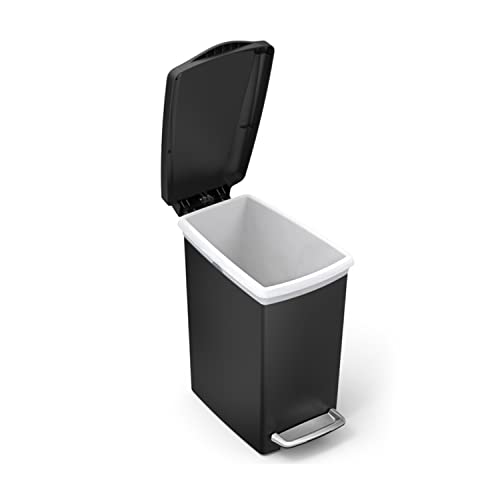 simplehuman-treteimer-cw1329-10-l-schwarzer-kunststoff-schmal image 7