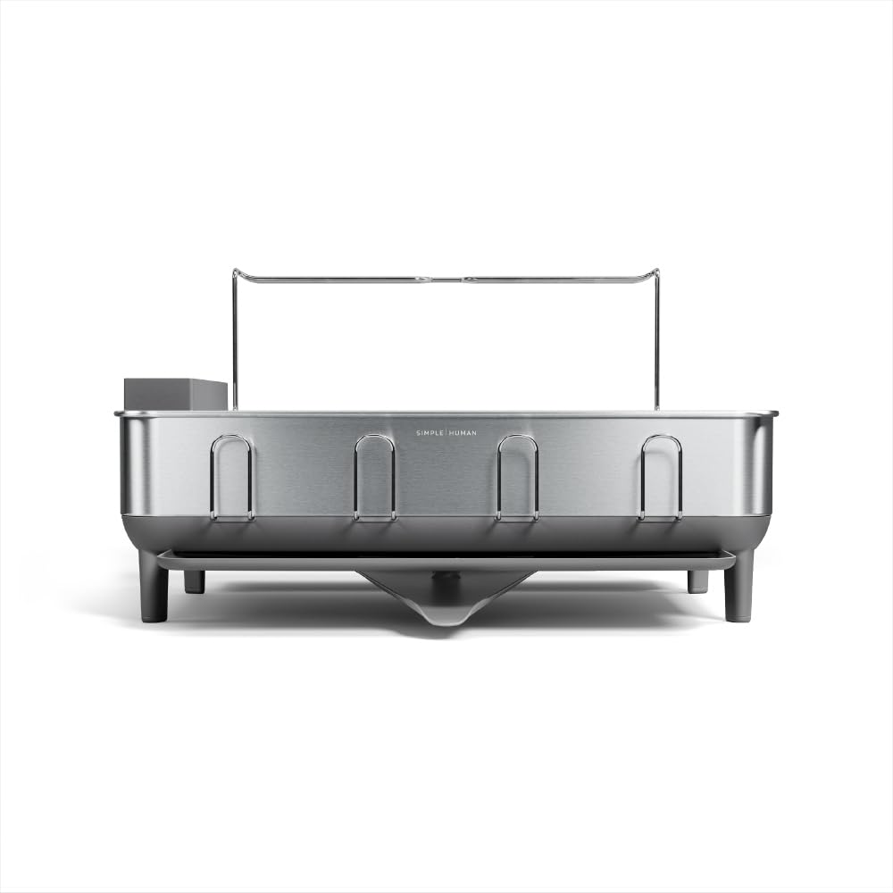 simplehuman-abtropfgestell-edelstahl-grau-geschirrabtropfer image 8