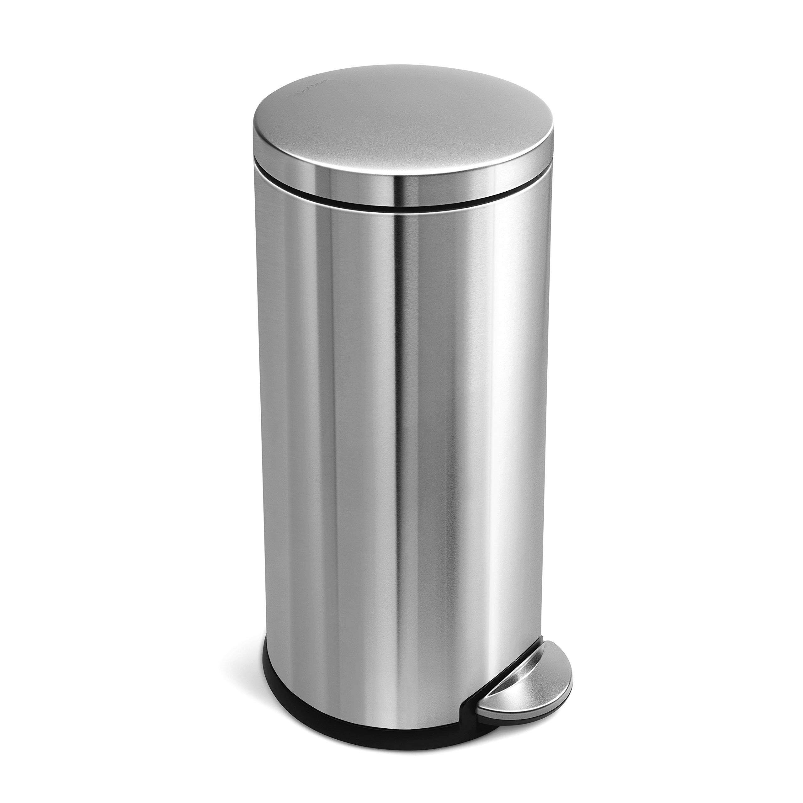simplehuman-cw1810-treteimer-30l-edelstahl-rund-leise image 6