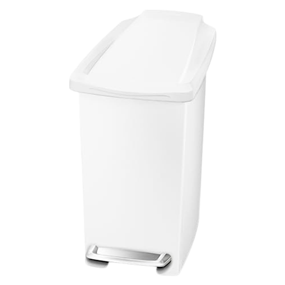 simplehuman-treteimer-cw1329-10-l-schwarzer-kunststoff-schmal image 5