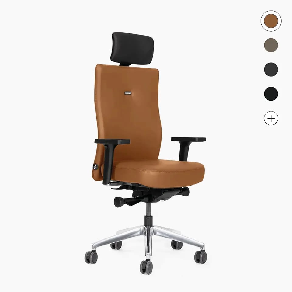 lento-agilis-b-rostuhl-leder-mit-kopfst-tze-sensosit-schwarz image 1