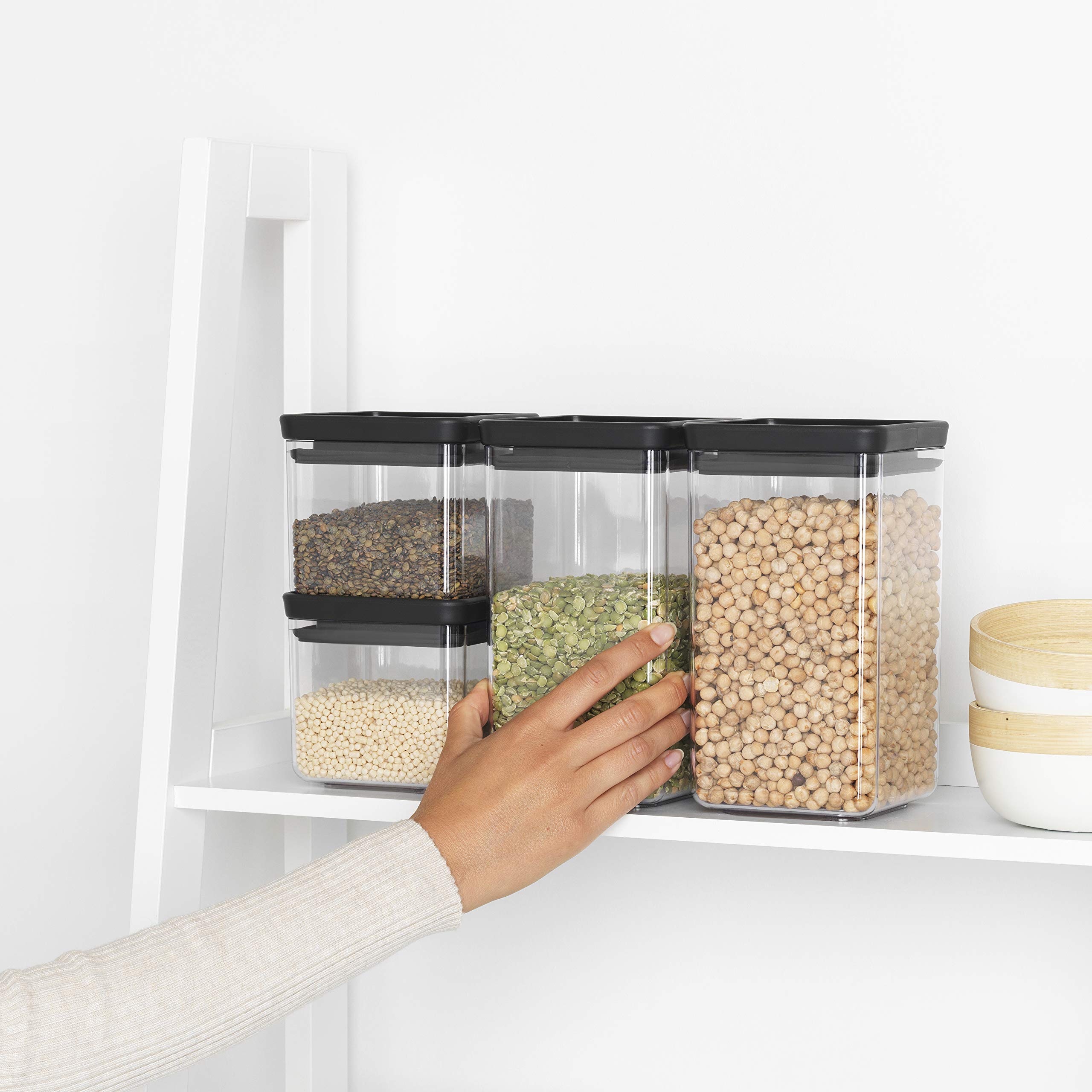 brabantia-tasty-vorratsdose-eckig-4er-set-dunkelgrau-0-7-1-6l image 4