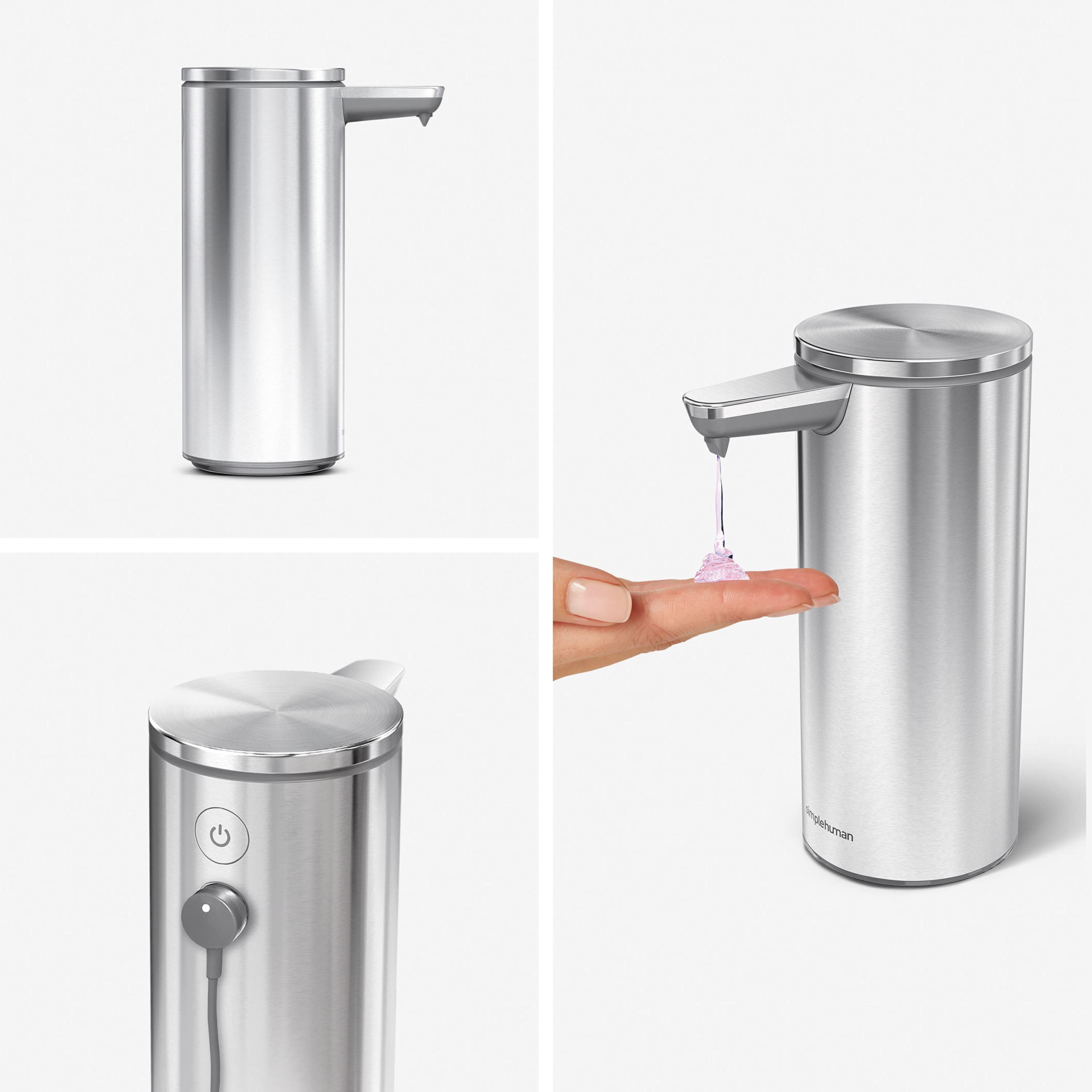 simplehuman-st1043-sensorspender-266ml-edelstahl image 4
