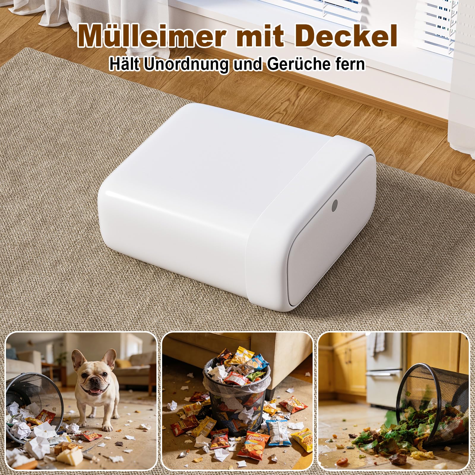 mopup-trash-cans-papierkorb-8-5l-wei-kunststoff-mit-druck-deckel image 3