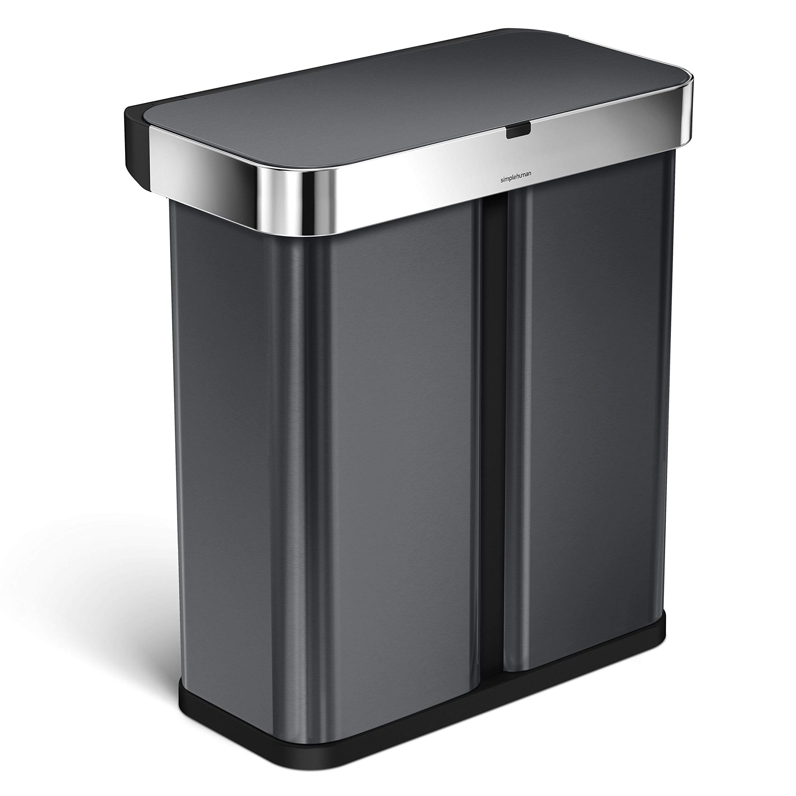 simplehuman-sensorabfalleimer-58l-recycling-edelstahl-sprachsteuerung image 6