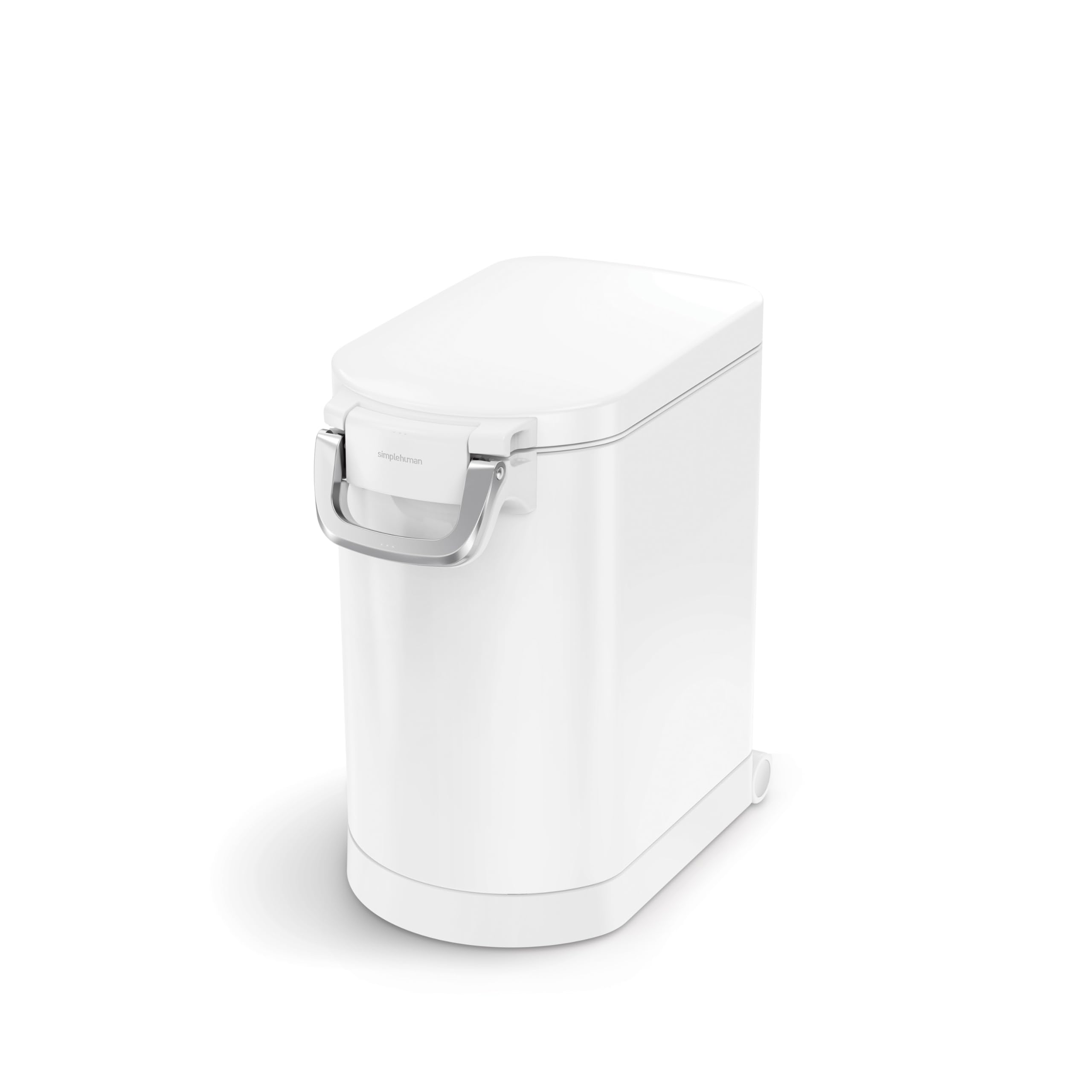 simplehuman-tierfutterbeh-lter-30l-wei-er-stahl-luftdicht-15kg image 1