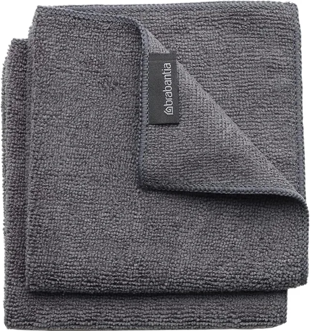 brabantia-mikrofaser-geschirrhandtuch-dunkelgrau-2er-set-30x30 image 1