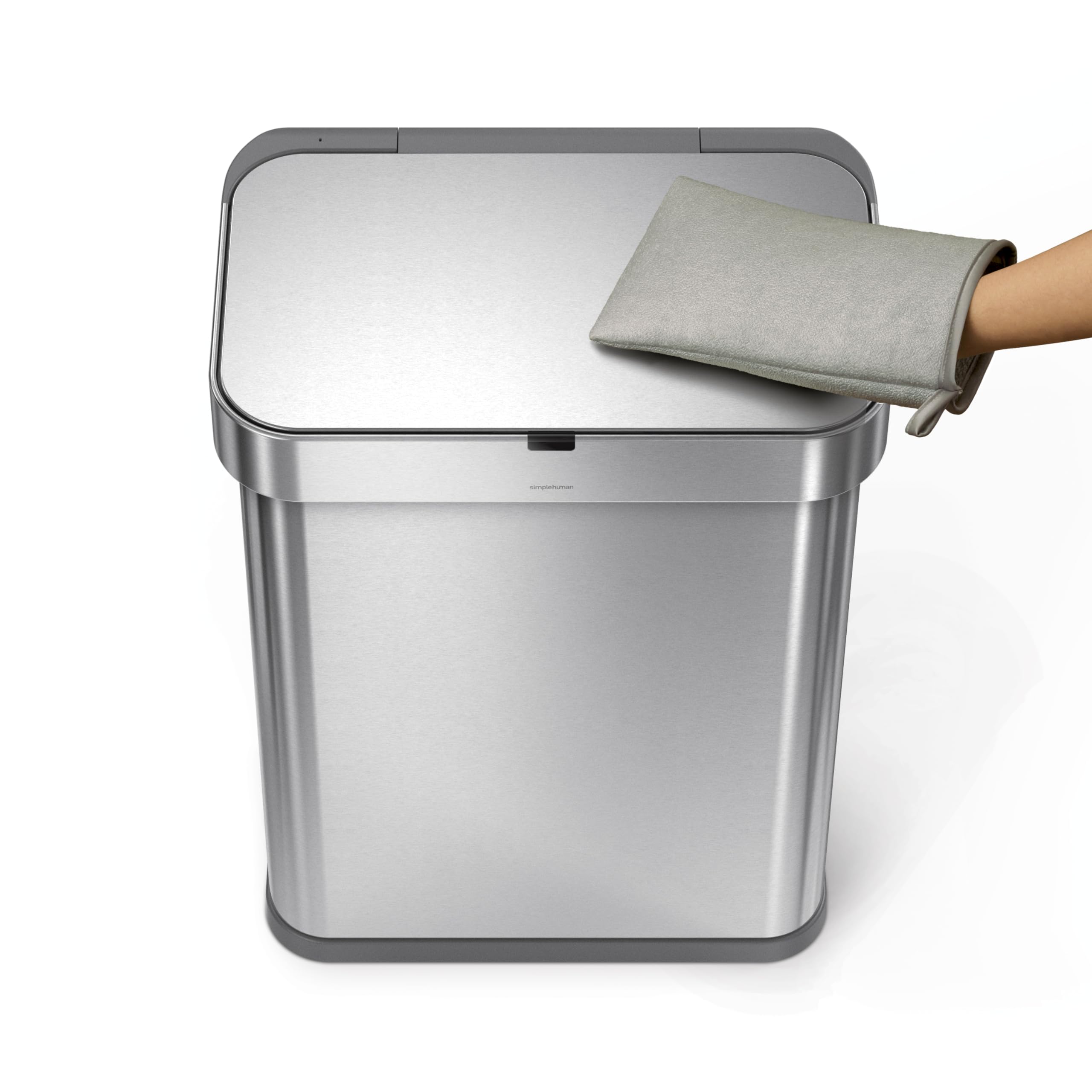 simplehuman-mikrofaserhandschuh-edelstahl-waschbar image 3