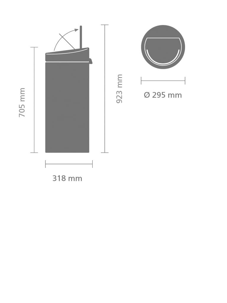 brabantia-touch-bin-new-30-l-soft-grey-touch-m-lleimer image 4