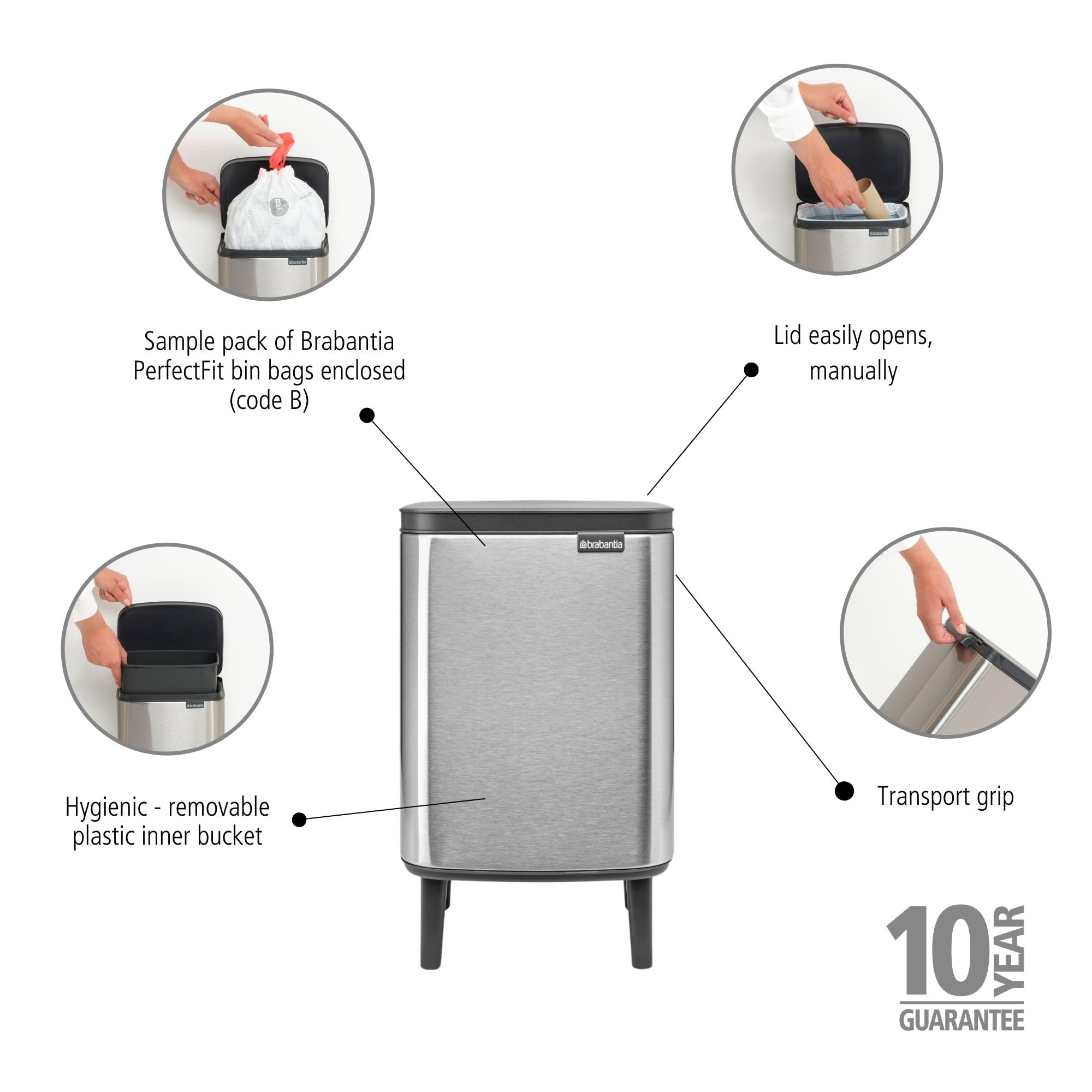 brabantia-bo-hi-7l-m-lleimer-mattschwarz-soft-close image 4