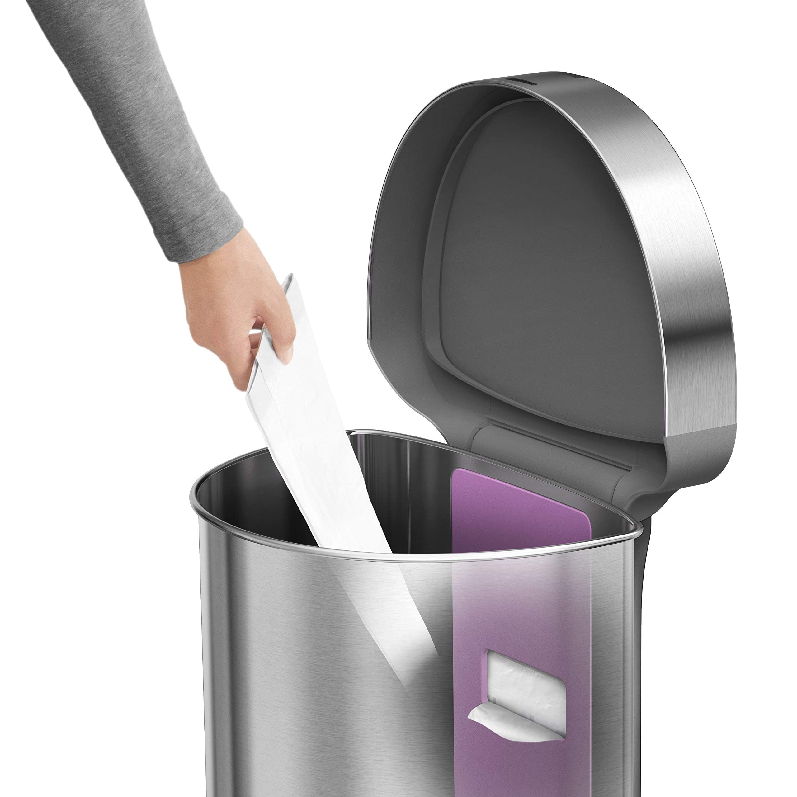 simplehuman-st2009-sensorabfalleimer-45-l-grau-edelstahl image 5