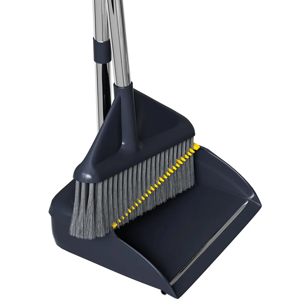 mopup-besen-mit-kehrschaufel-verstellbar-100-133-cm-mit-z-hnen image 1