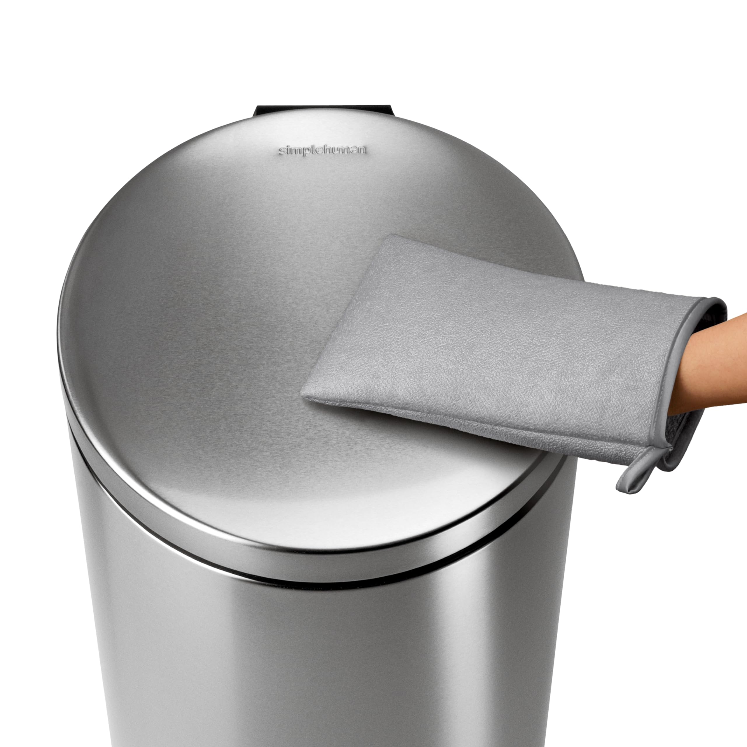 simplehuman-mikrofaserhandschuh-edelstahl-waschbar image 2