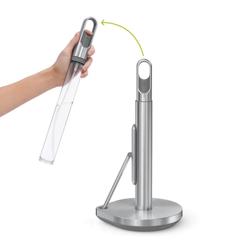 simplehuman-k-chenrollenhalter-mit-spray-edelstahl-geb-rstet-170-ml image 1