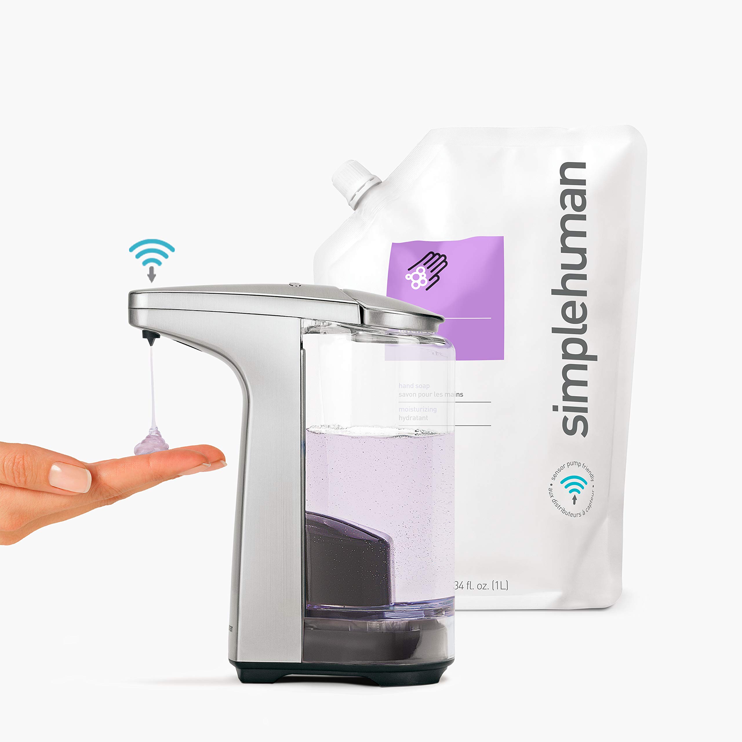 simplehuman-st1018-sensorspender-237-ml-wei-seifenspender image 2