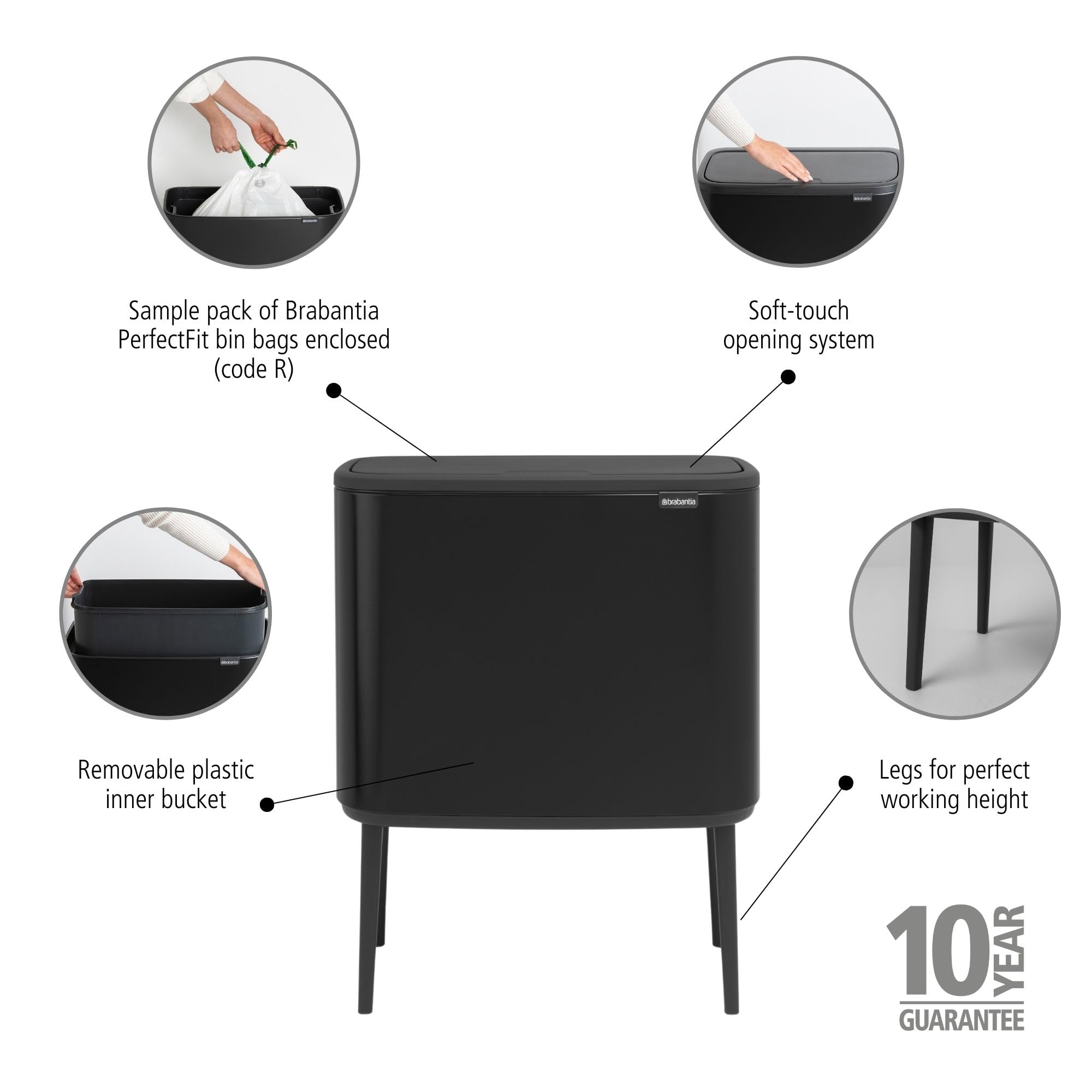 brabantia-bo-touch-bin-m-lleimer-36-l-schwarz-edelstahl-leise image 2