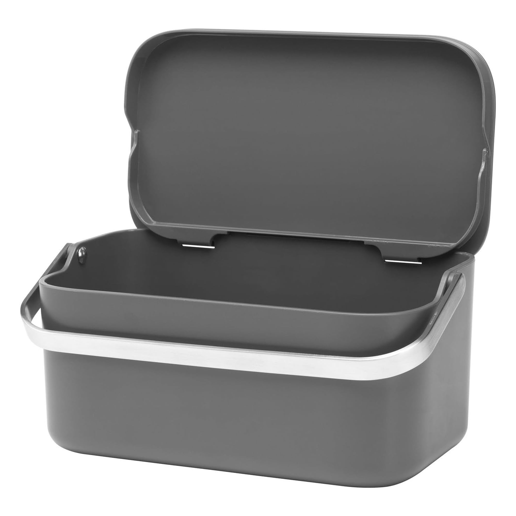 brabantia-abfalleimer-biom-ll-dunkelgrau-klein-edelstahlgriff image 2