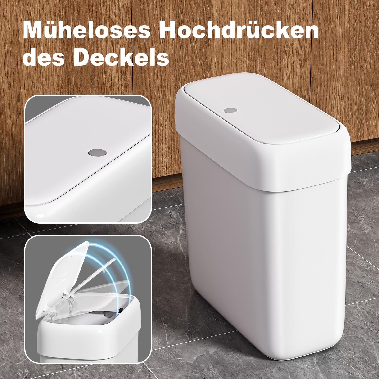 mopup-trash-cans-papierkorb-8-5l-wei-kunststoff-mit-druck-deckel image 4