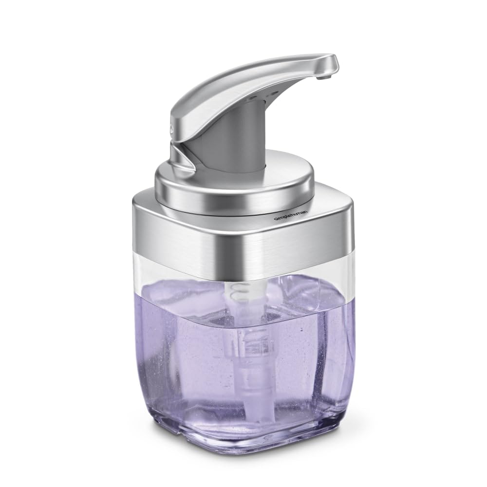 simplehuman-puls-spender-444-ml-geb-rstetes-nickel-seifenspender image 1