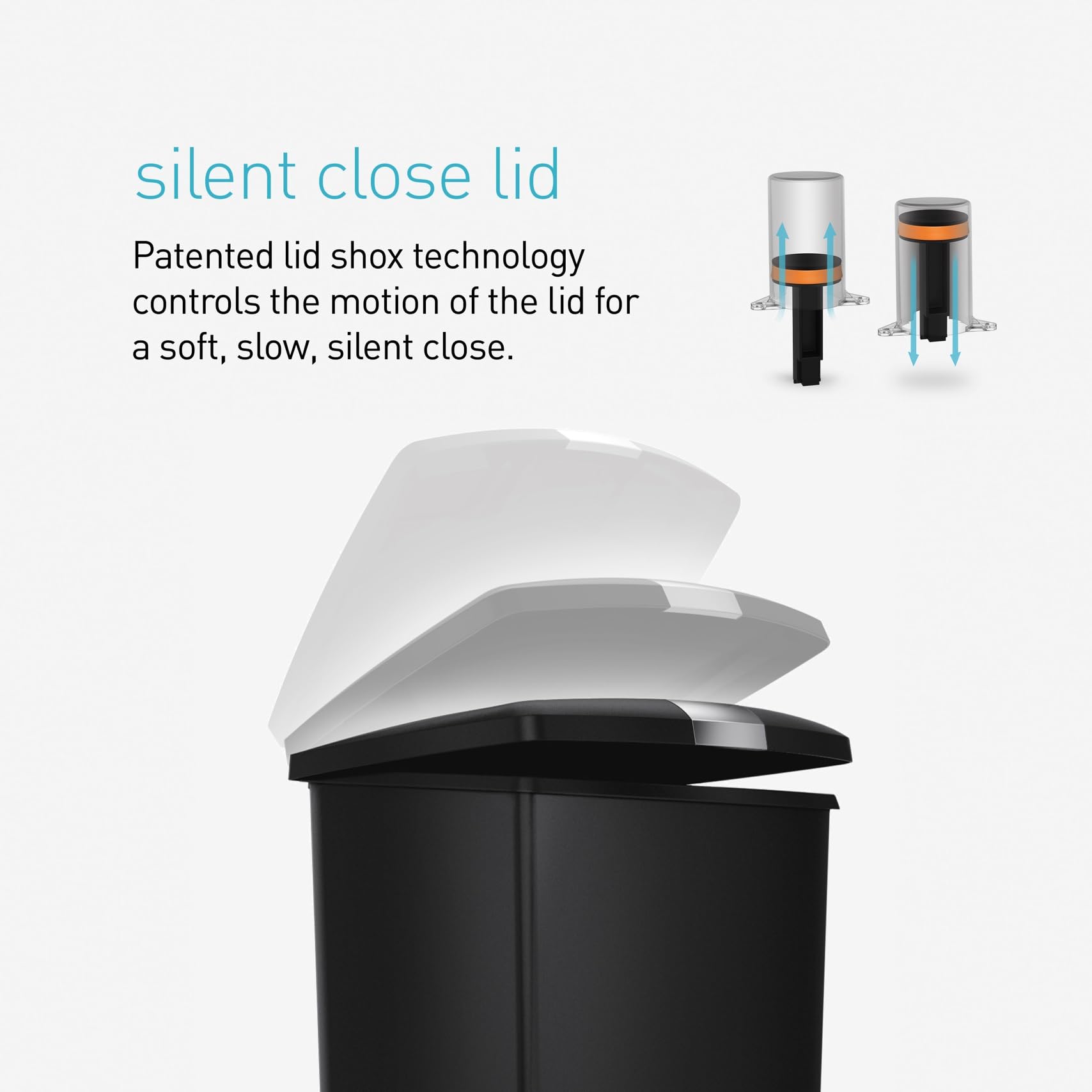 simplehuman-cw1371-treteimer-45-l-schwarz-rechteckig-kunststoff image 3
