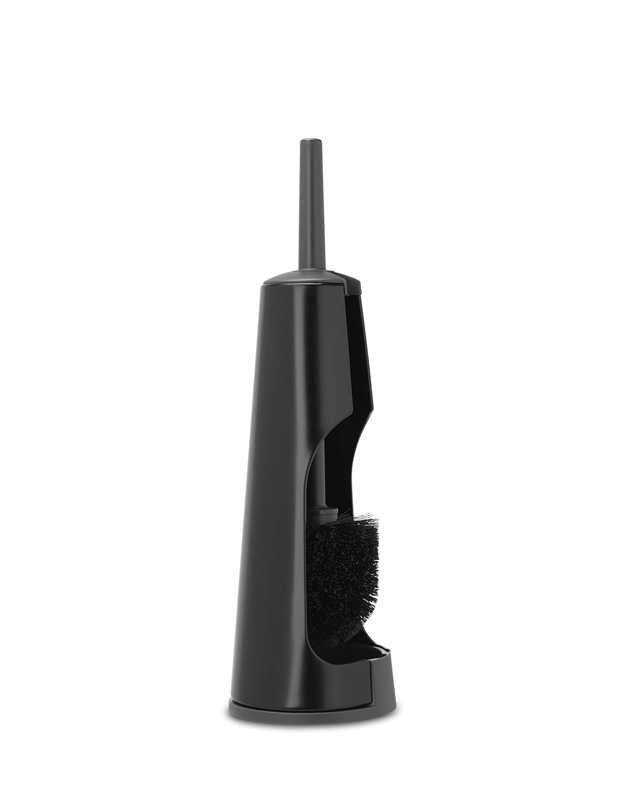 brabantia-wc-garnitur-mit-b-rste-matt-schwarz-kunststoff-halter image 2