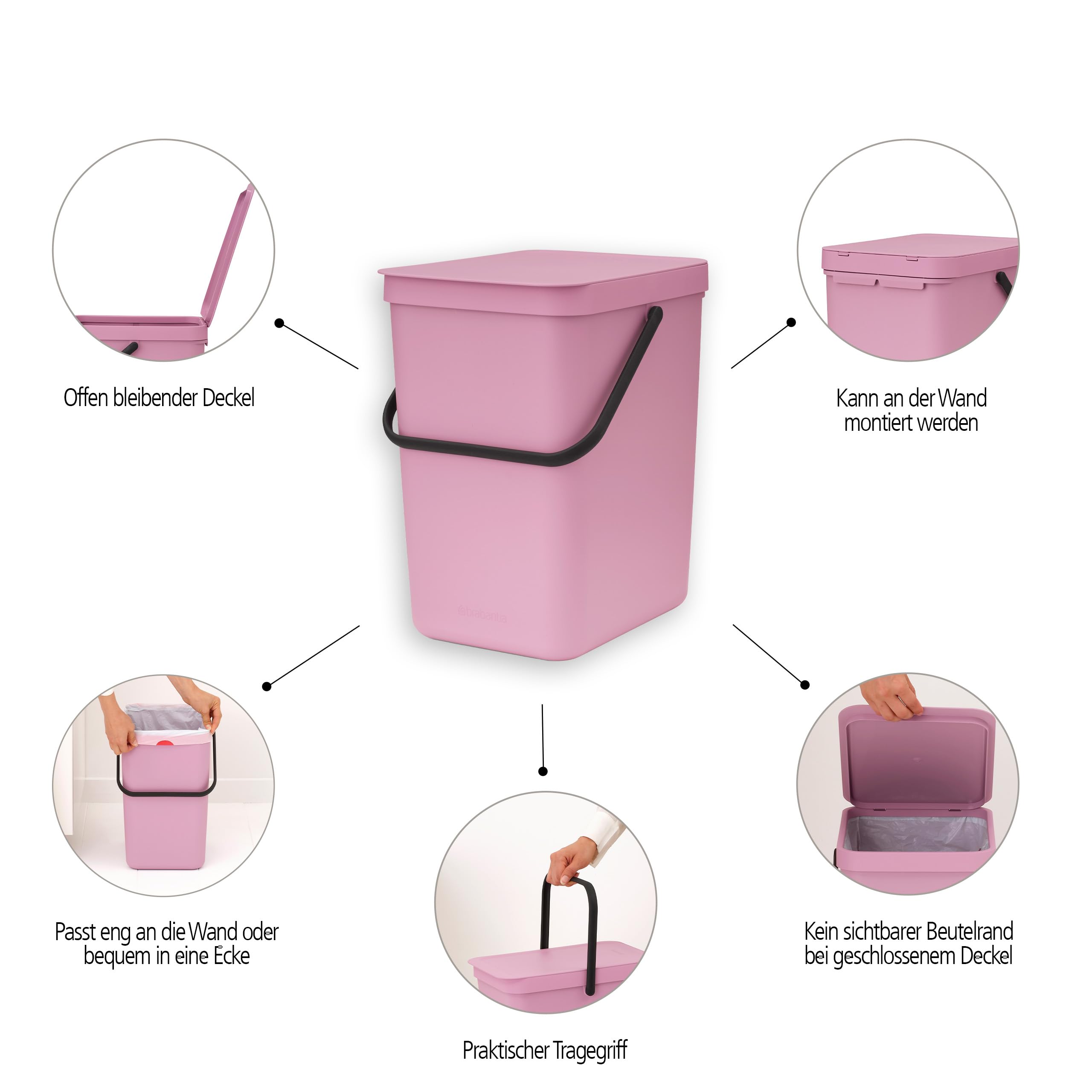 brabantia-m-lleimer-sort-go-25l-abfalleimer-lilac-pink-recycling image 2