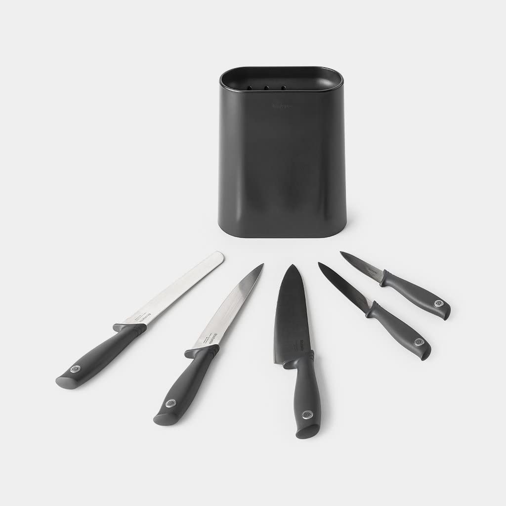 brabantia-messerblock-dunkelgrau-best-ckt-5-messer-sp-lmaschinenfest image 2