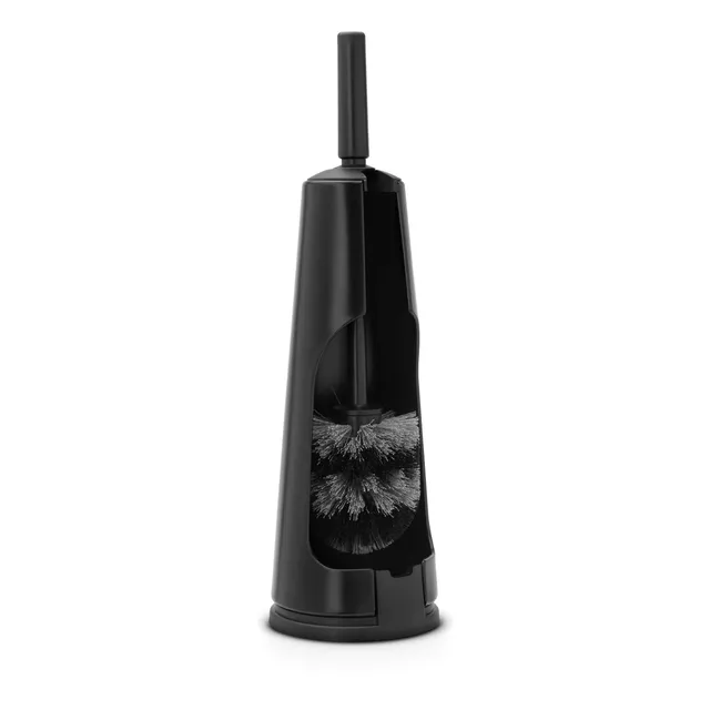 brabantia-wc-garnitur-mit-b-rste-matt-schwarz-kunststoff-halter image 1