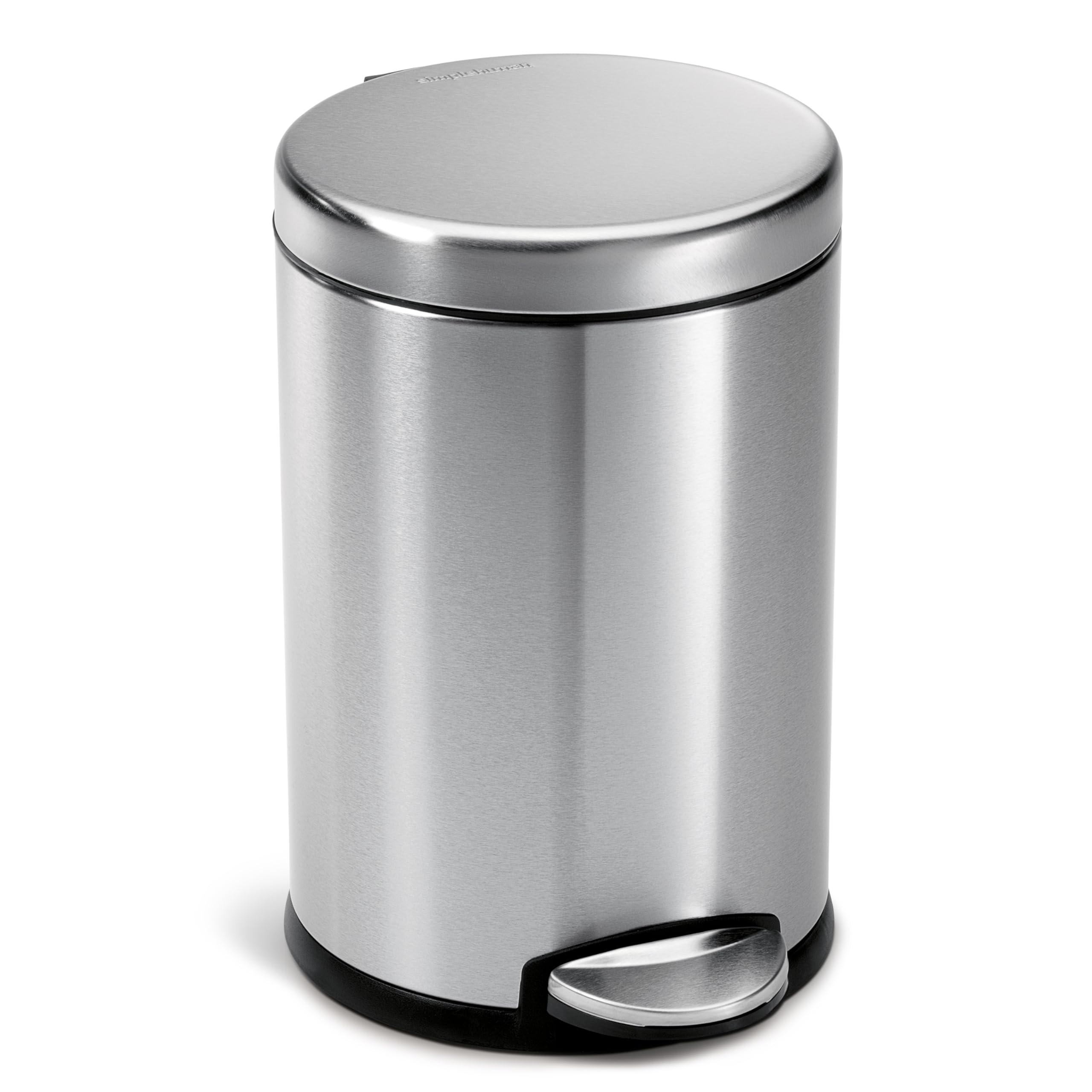 simplehuman-treteimer-cw1852cb-4-5l-edelstahl-rund image 1