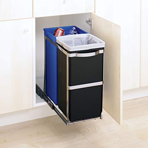 simplehuman-schrank-abfalleimer-doppelfach-auszug-m-lleimer-stahl image 7