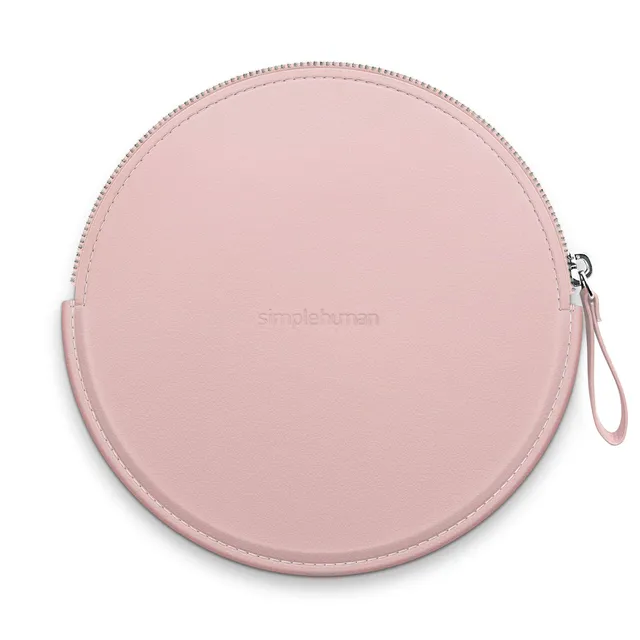 simplehuman-sensorspiegel-etui-rosa-vegan-leder-11-cm image 1