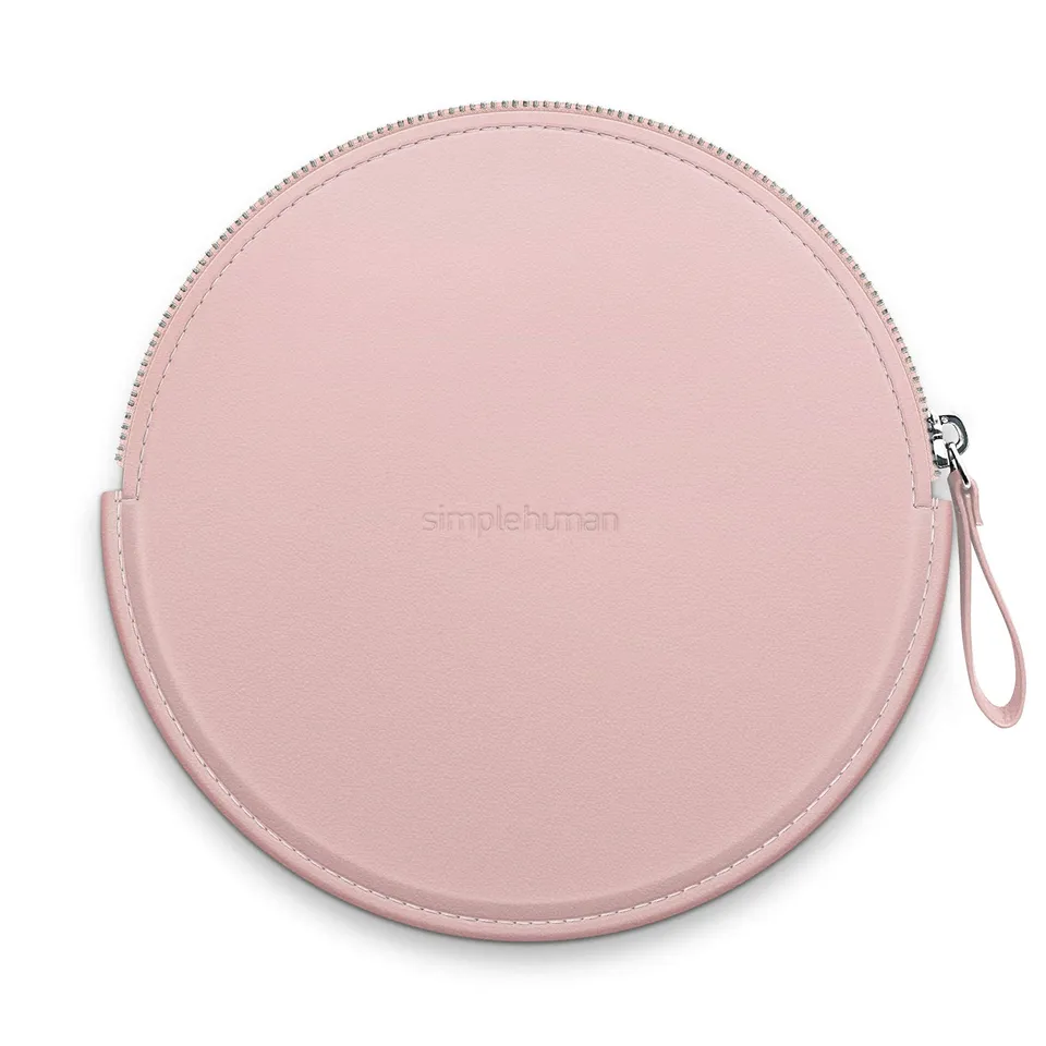 simplehuman-sensorspiegel-etui-rosa-vegan-leder-11-cm image 1