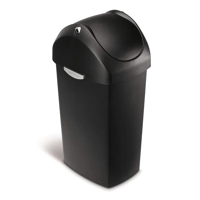 simplehuman-treteimer-40l-schwingdeckel-schwarz-m-llbeutel-m image 1