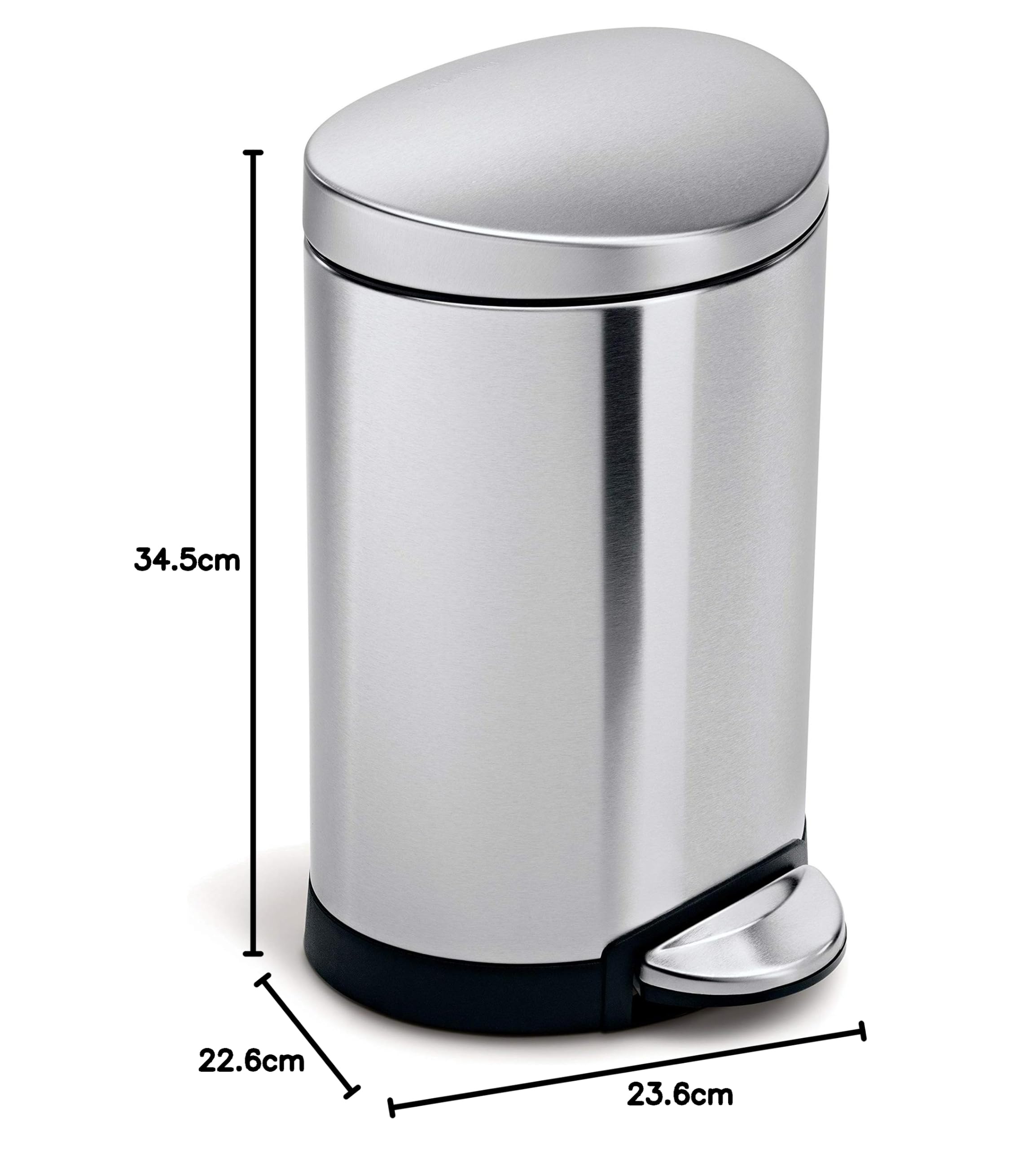 simplehuman-cw1834cb-treteimer-6-l-halbrund-geb-rsteter-stahl image 5