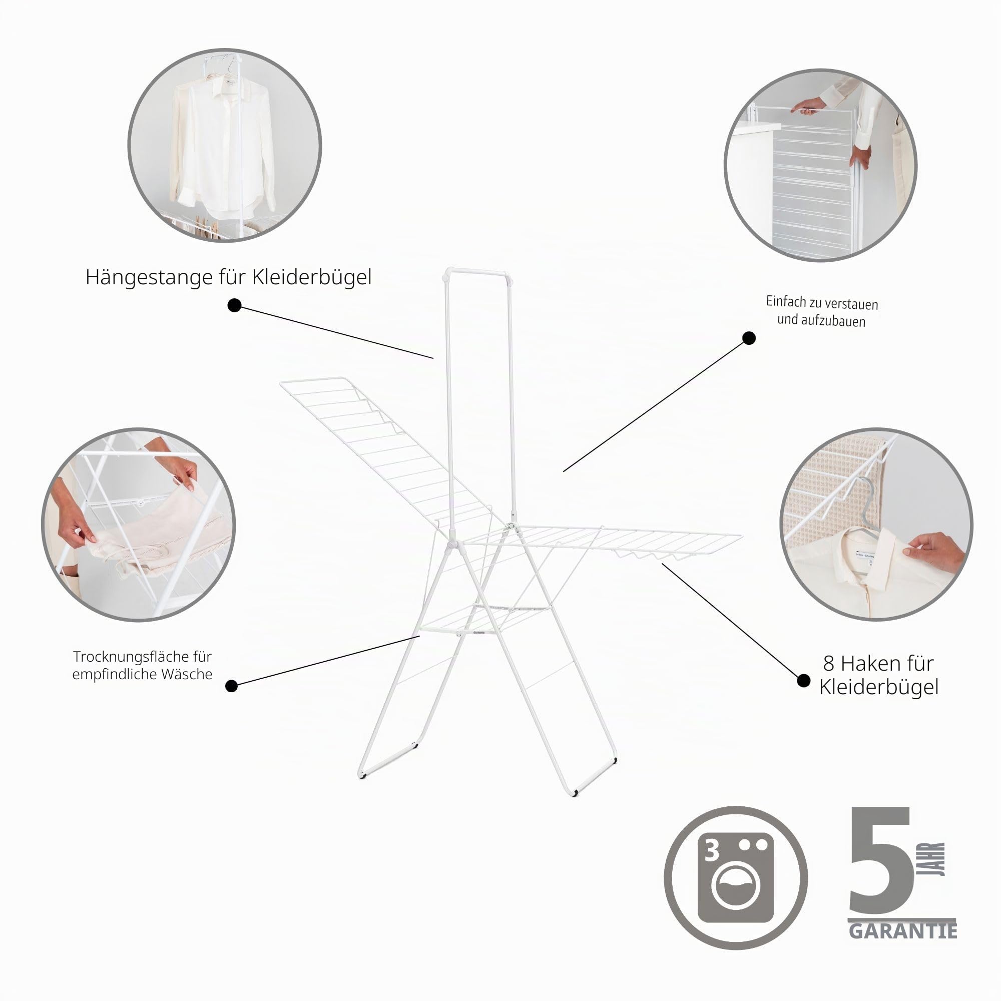 brabantia-hangon-w-schest-nder-25-m-wei-edelstahl-klappbar image 4