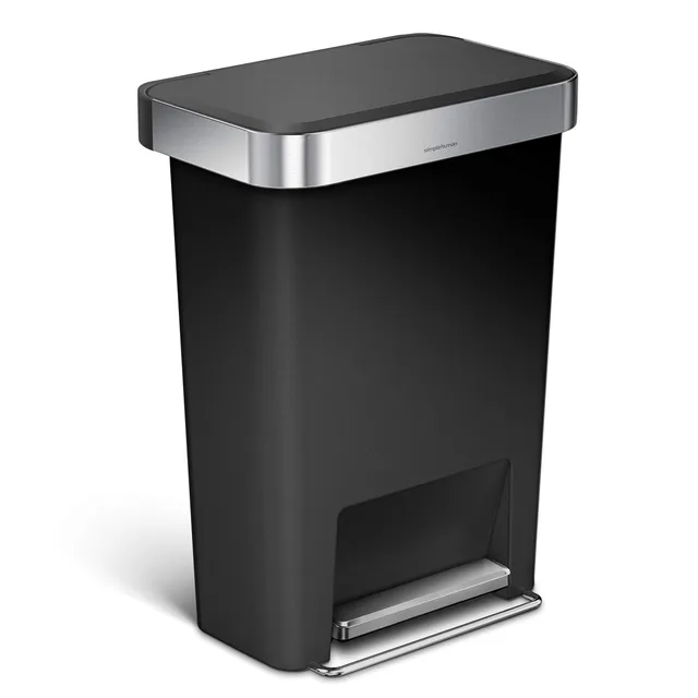 simplehuman-treteimer-cw1385cb-45-liter-schwarz-pedaleimer image 1