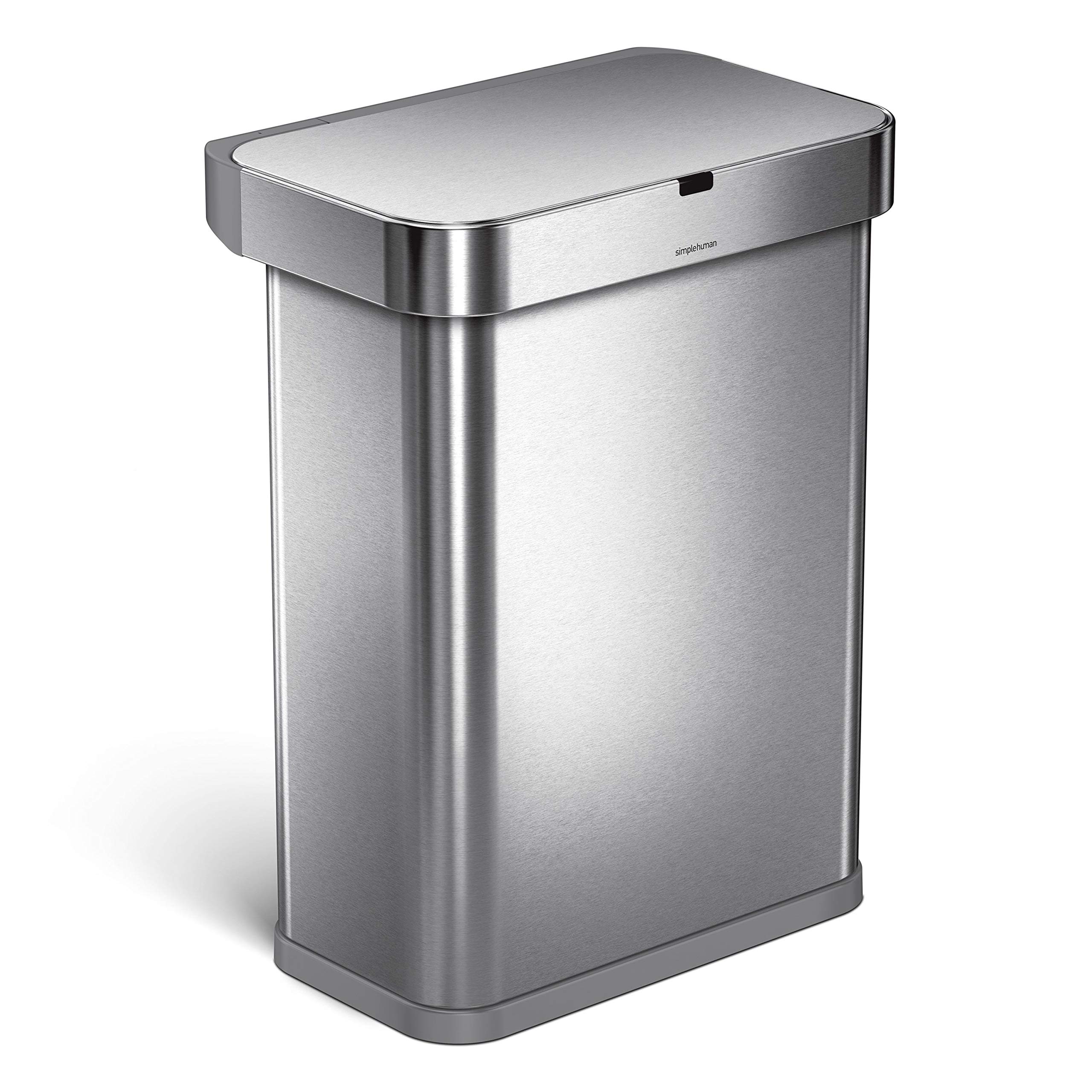 simplehuman-sensorabfalleimer-58l-recycling-edelstahl-sprachsteuerung image 7