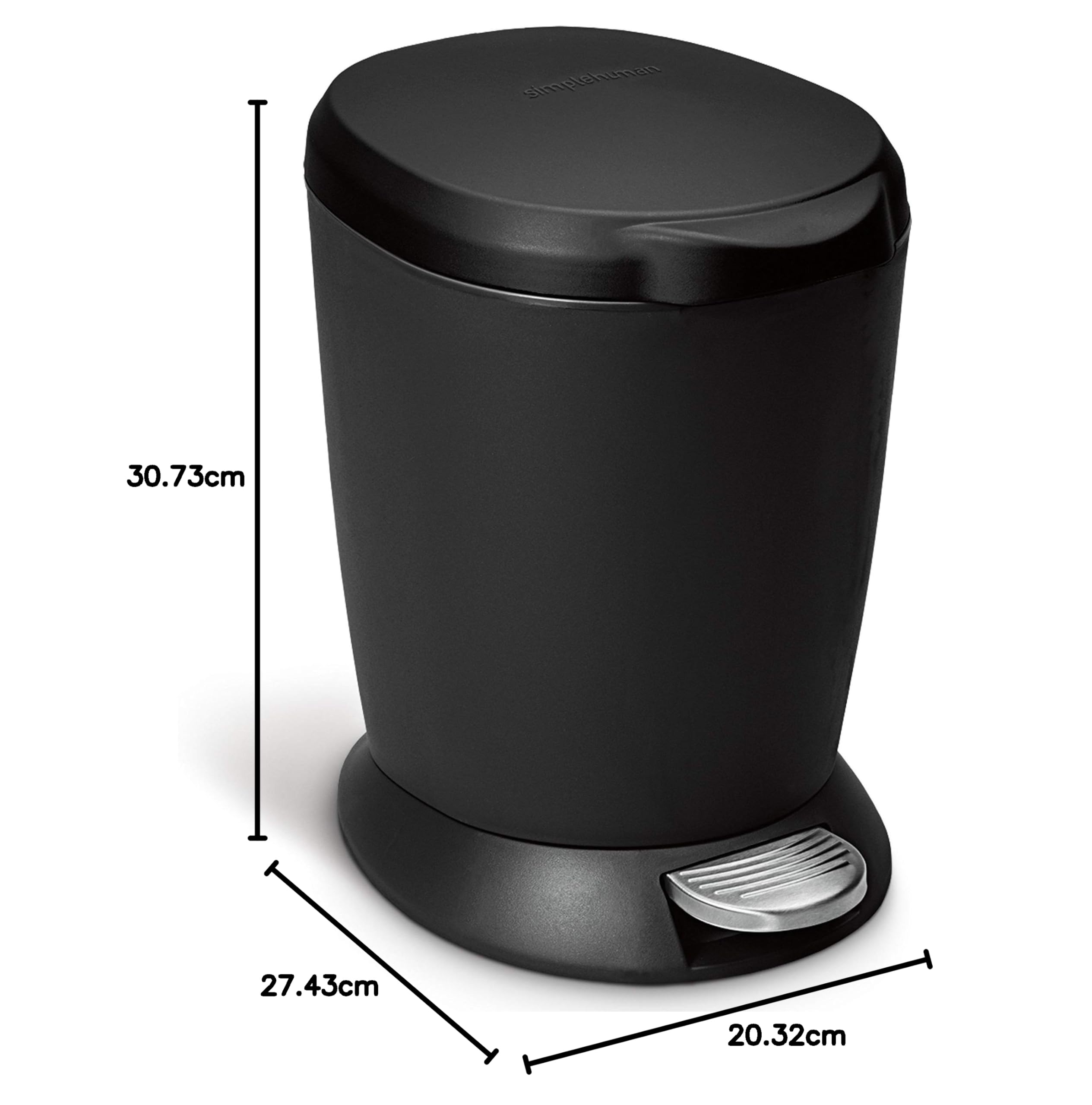 simplehuman-cw1319-treteimer-6-l-schwarz-kunststoff image 4