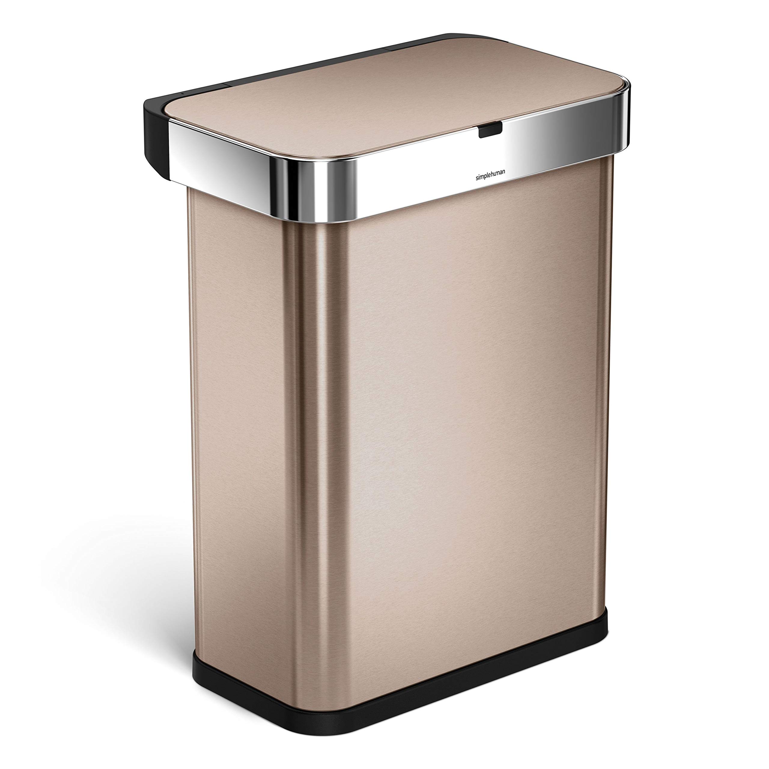 simplehuman-sensorabfalleimer-58l-recycling-edelstahl-sprachsteuerung image 8