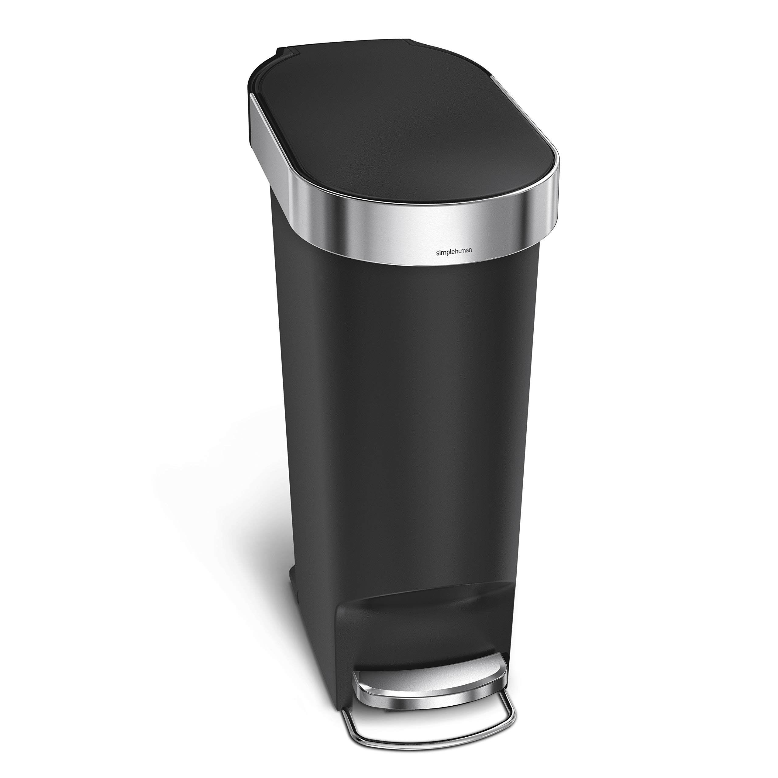simplehuman-treteimer-cw1363-40l-grau-schmal-m-lltrennung image 7