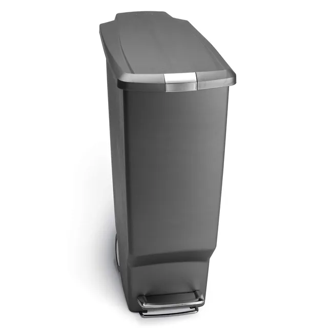 simplehuman-treteimer-cw1363-40l-grau-schmal-m-lltrennung image 1