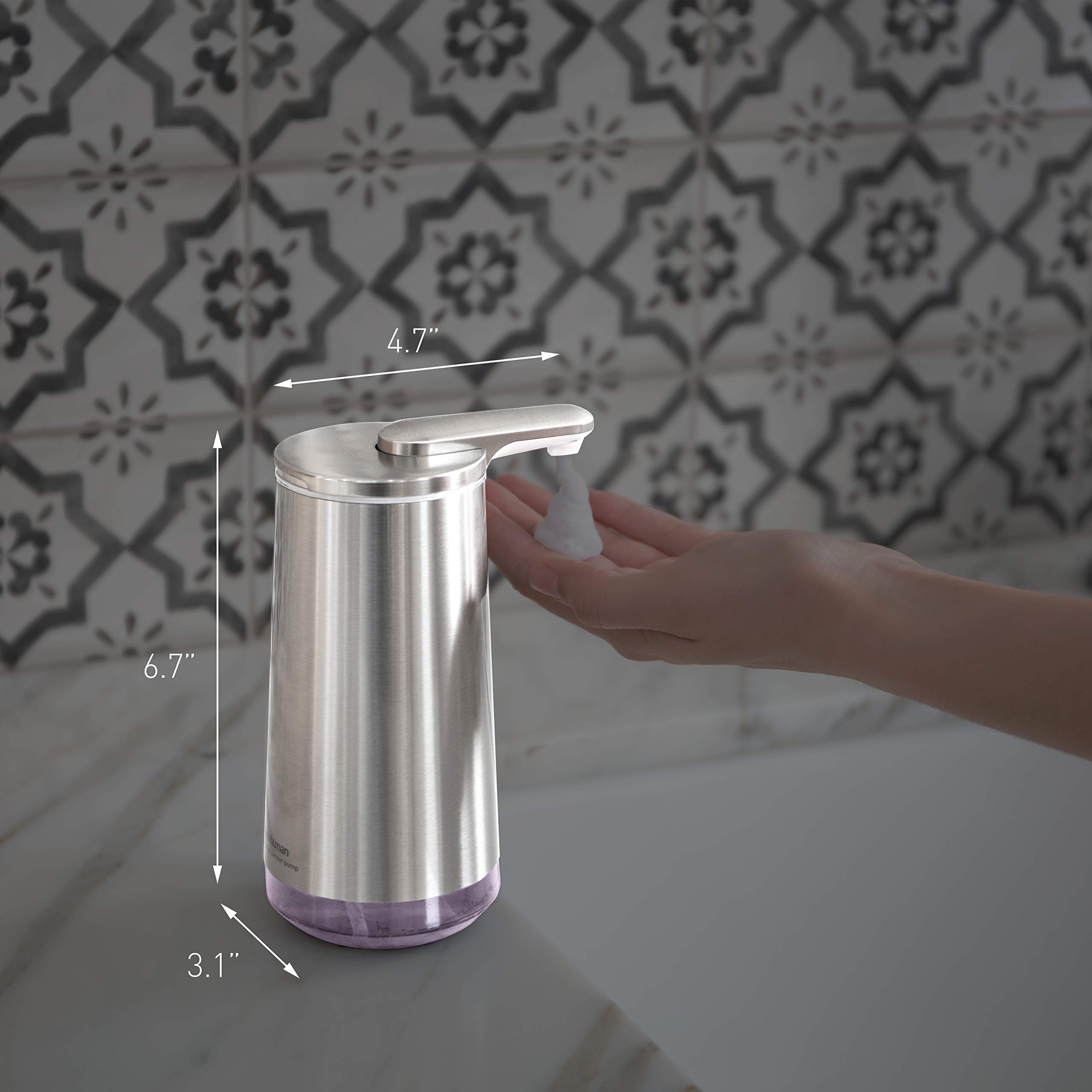 simplehuman-sensorspender-st1062-schaumseifenspender-edelstahl-silber-295ml image 3
