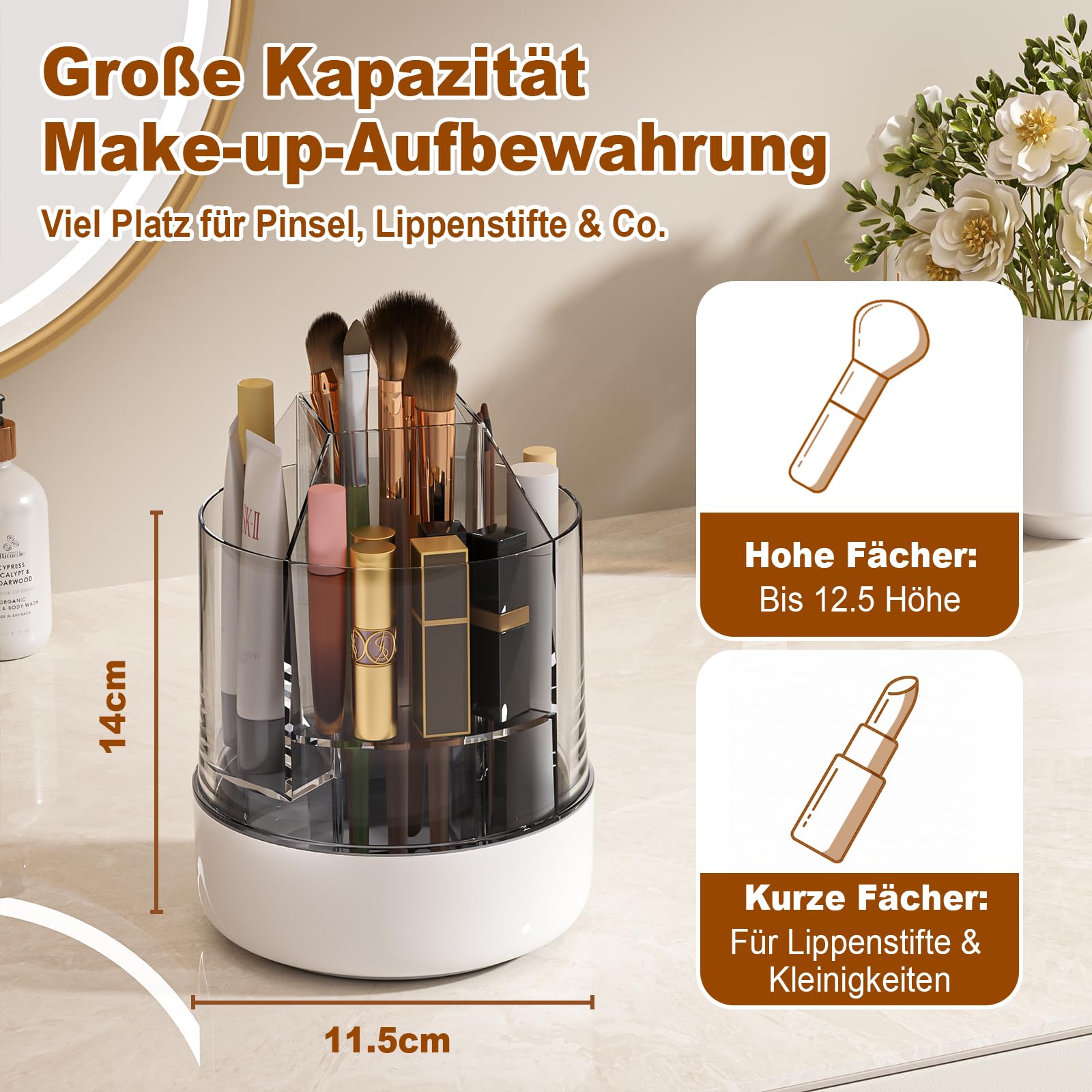 mopup-cosmetic-organiser-pinselhalter-transparent-wei-360-drehbar image 3