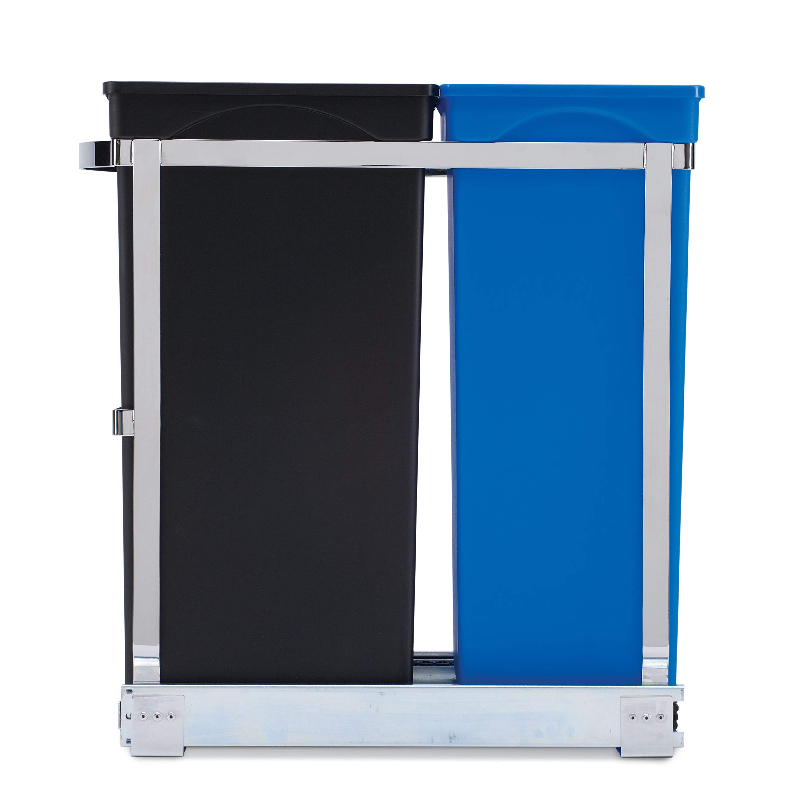 simplehuman-schrank-abfalleimer-doppelfach-auszug-m-lleimer-stahl image 4