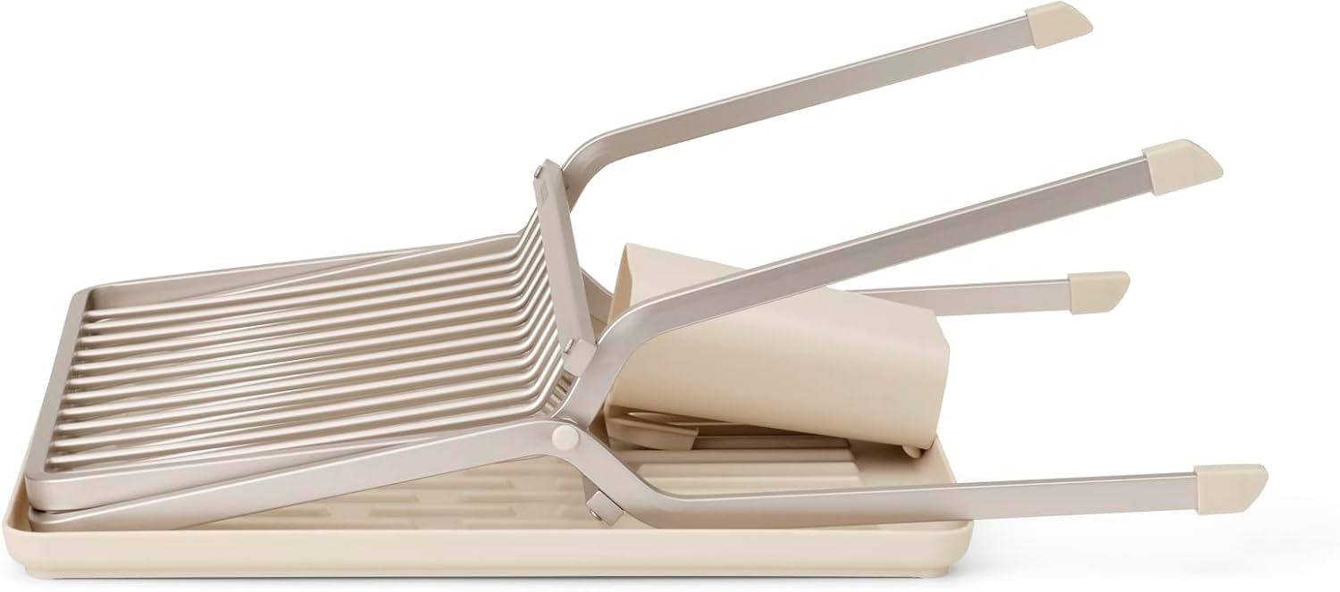 brabantia-sinkside-geschirrabtropfgestell-faltbar-soft-beige-13-teller image 3