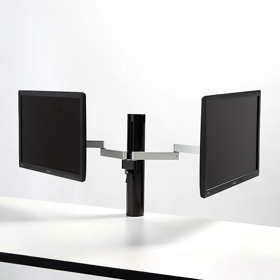 lento-future-flex-monitorhalter-1-2-monitore-schwarz image 1