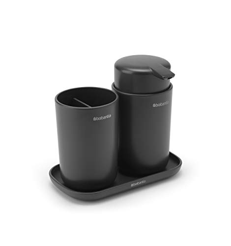 brabantia-renew-badezimmer-set-dunkelgrau-3-tlg-spender image 8