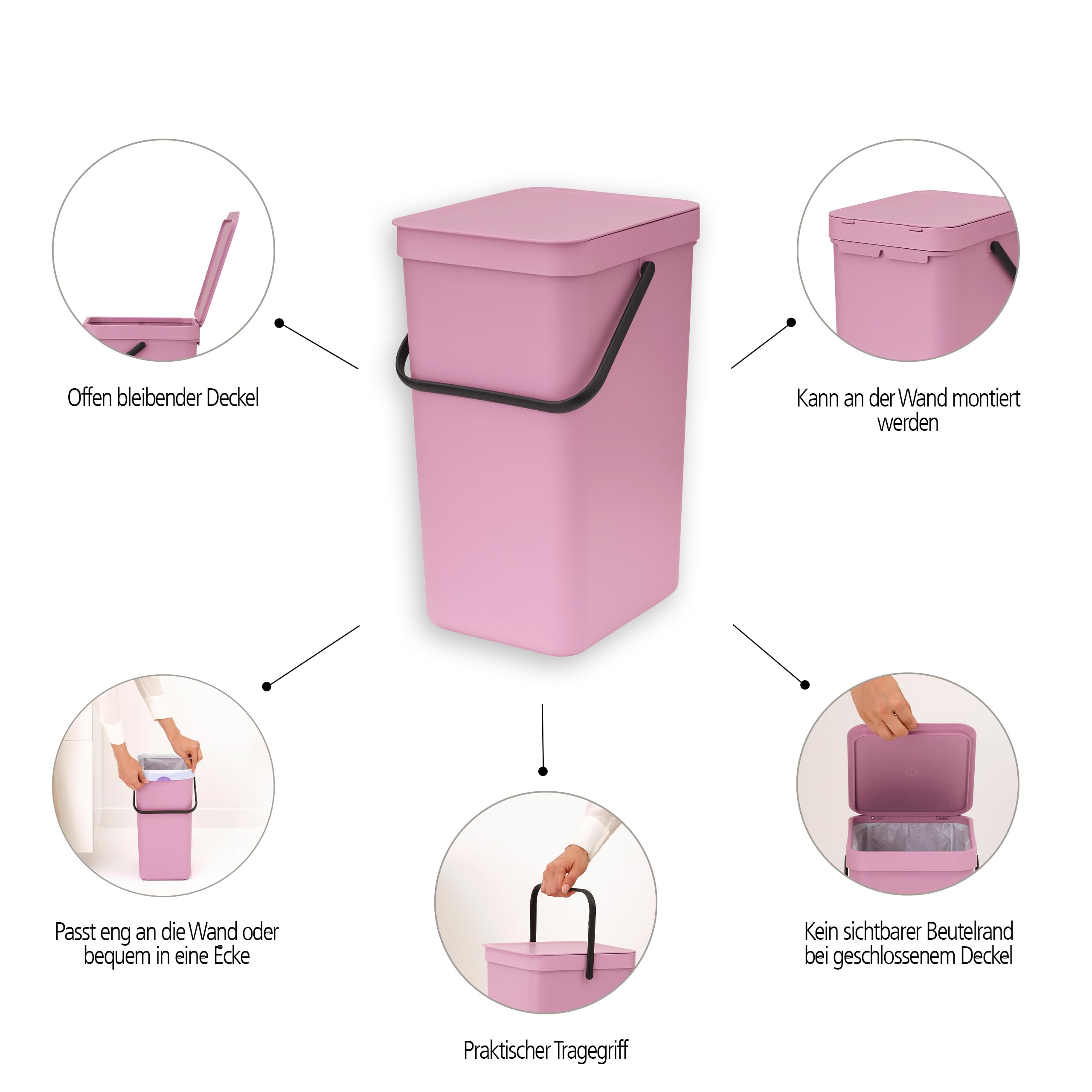 brabantia-sort-go-abfalleimer-16l-m-lleimer-lilac-pink-wand image 2